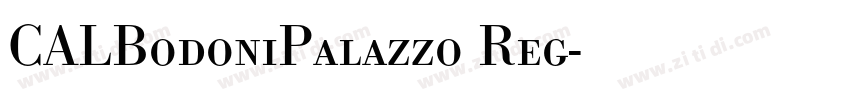 CALBodoniPalazzo Reg字体转换